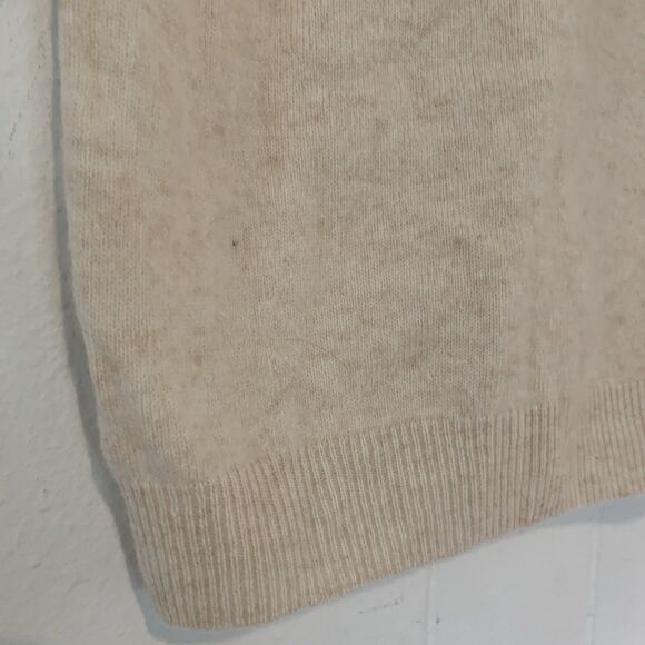 Liny Xin Womens Large Superfine Merino Wool 3/4 Sleeve Sweater Ivory Gold Lot 2 - Picture 12 of 14